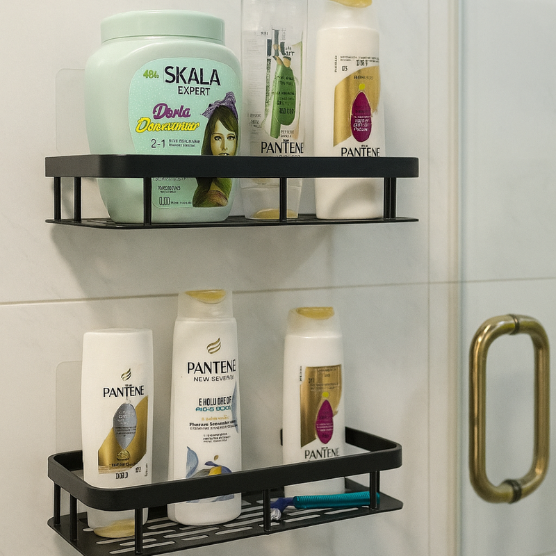 Prateleiras FixBlack - Kit com 2 unidades + Adesivos FixMax™ de BRINDE